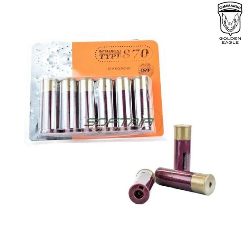 Set 6 Shotgun Shell 30bb Golden Eagle (ge-car870)