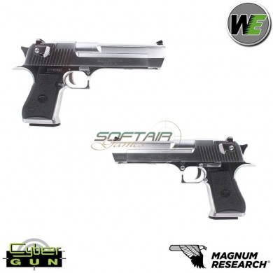 Gas Pistol Desert Eagle Silver Xix 50ae Gbb W/marking Magnum Research Inc. Cybergun We (090510)
