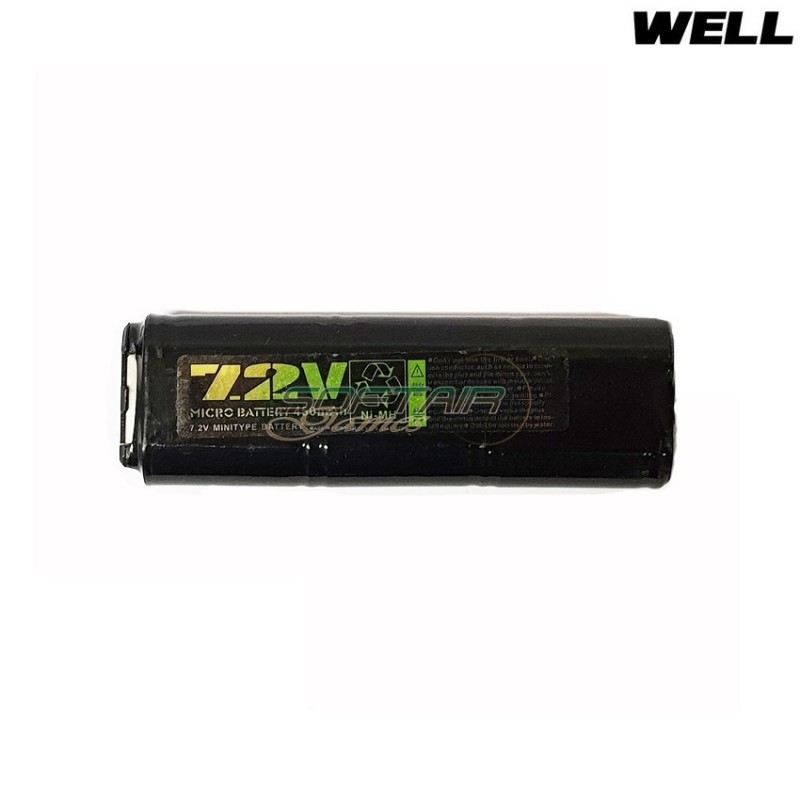Battery 7.2v X 450mah For Scorpion/mac/mp7 Jing Gong (7.2x450)