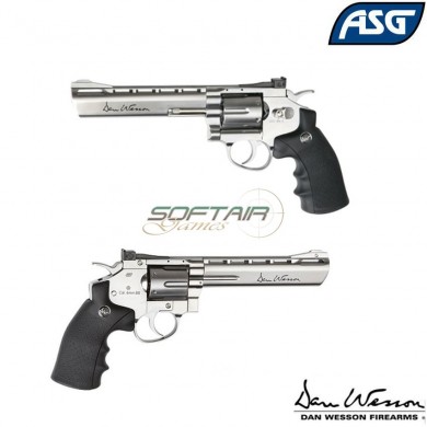 Co2 Revolver Dan Wesson Gnb 6" Silver Pistol Asg (asg-17479)