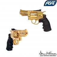Co2 Revolver Dan Wesson Gnb 2.5" Gold Pistol Asg (asg-17373)