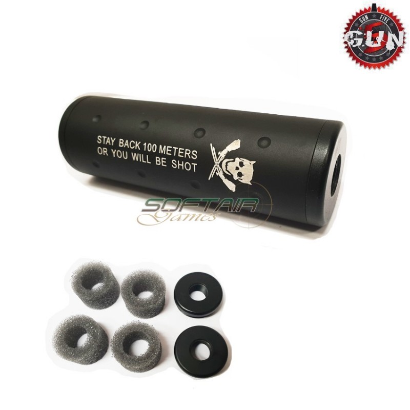 Silencer 14mm Cw/ccw U.s. Marine Type 110mm Black Gun Five (gf-sil02-bk)