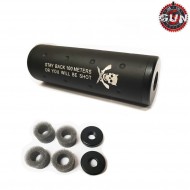 Silenziatore 14mm Cw/ccw U.s. Marine Type 110mm Black Gun Five (gf-sil02-bk)