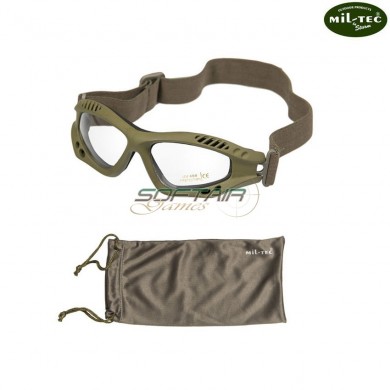 Commando Goggles Air Pro Green Con Clear Lense Mil-tec (15615401)