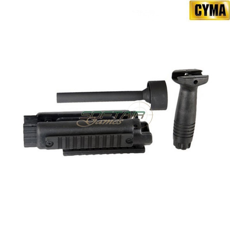 Set Rail Handguard Black Per Mp5 Aeg Cyma (c43)