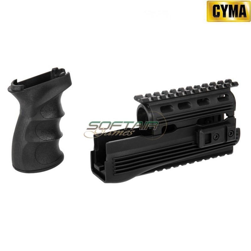 Set Rail E Impugnatura Black Per Ak47 Cyma (c49)