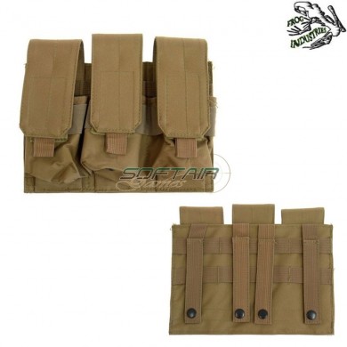 Tasca Tripla Porta Caricatori M4/ak Coyote Frog Industries® (fi-000570-tan)