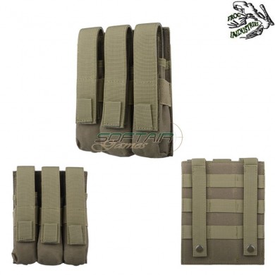 Triple Mp5/mp7/mp9 Magazines Pouch Olive Drab Frog Industries® (fi-m51613199-od)