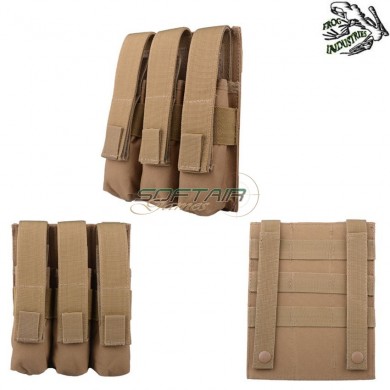 Triple Mp5/mp7/mp9 Magazines Pouch Coyote Frog Industries® (fi-m51613199-tan)