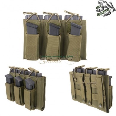 Triple Magazines Pouch 5.56 & 9mm Olive Drab Frog Industries® (fi-018851-od)