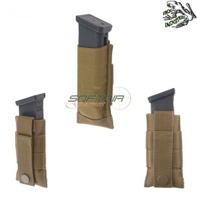 Single Elastic Pistol Magazines Pouch Coyote Frog Industries® (fi-019537-tan)