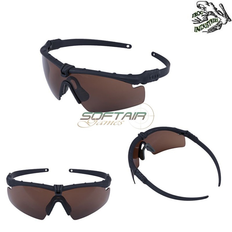 Framework 2.0 Eyewear Black Frame & Brown Lense Frog Industries® (fi-036259-bkbr)