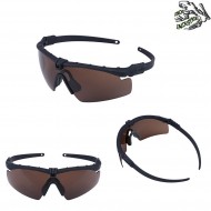 Framework 2.0 Eyewear Black Frame & Brown Lense Frog Industries® (fi-036259-bkbr)