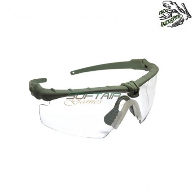 Occhiali Ultimate Green Frame & Clear Lense Frog Industries® (fi-wo-ma69v)