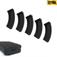 Set 5 Mid-caps Magazines 150bb Black Ak47 Style Cyma (c71-5) Set 5 Mid-caps Magazines 150bb Black Ak47 Style Cyma (c71-5)