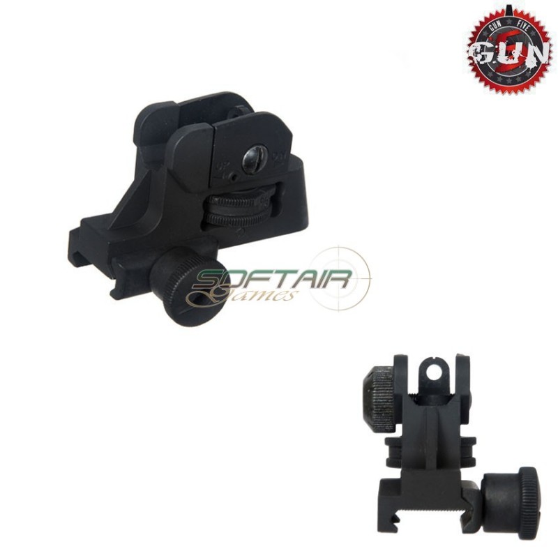 Tacca Di Mira Posteriore M4 Cqb Type Black Gun Five (gf-015)