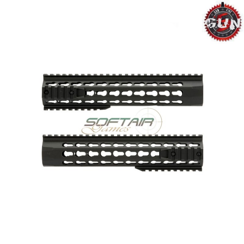 Aluminum Cnc Handguard 255mm 10" Urx 4 Black Gun Five (gf-062b)