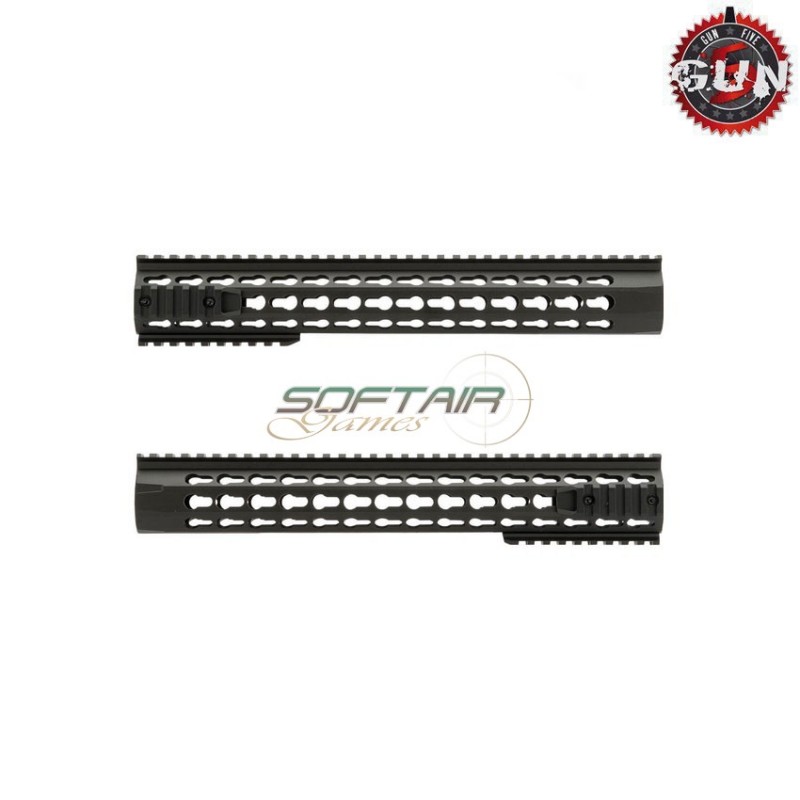 Aluminum Cnc Handguard 335mm 13" Urx 4 Black Gun Five (gf-062c)