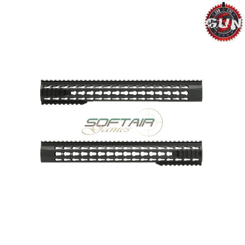 Handguard 380mm 14.5" Urx 4 In Alluminio Cnc Black Gun Five (gf-062d)