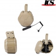 Caricatore Elettrico 1800bb Drum M4/m16 Dark Earth Ics (ics-ic-mc241)