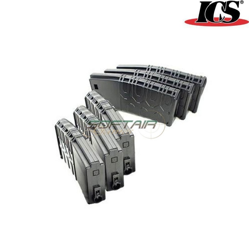 Set 6 Mid-caps Magazines 45bb T4 Tactical M4/m16 Ics (ics-ic-ma151)