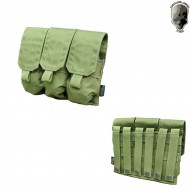 M4 Triple Mag Pouch Olive Drab Tmc (tmc-1329-od)