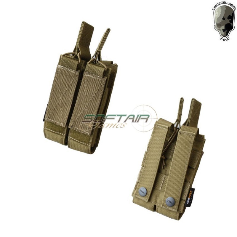 Double Fast Pouch Khaki For Mp7 Magazines Tmc (tmc-1805-kh)
