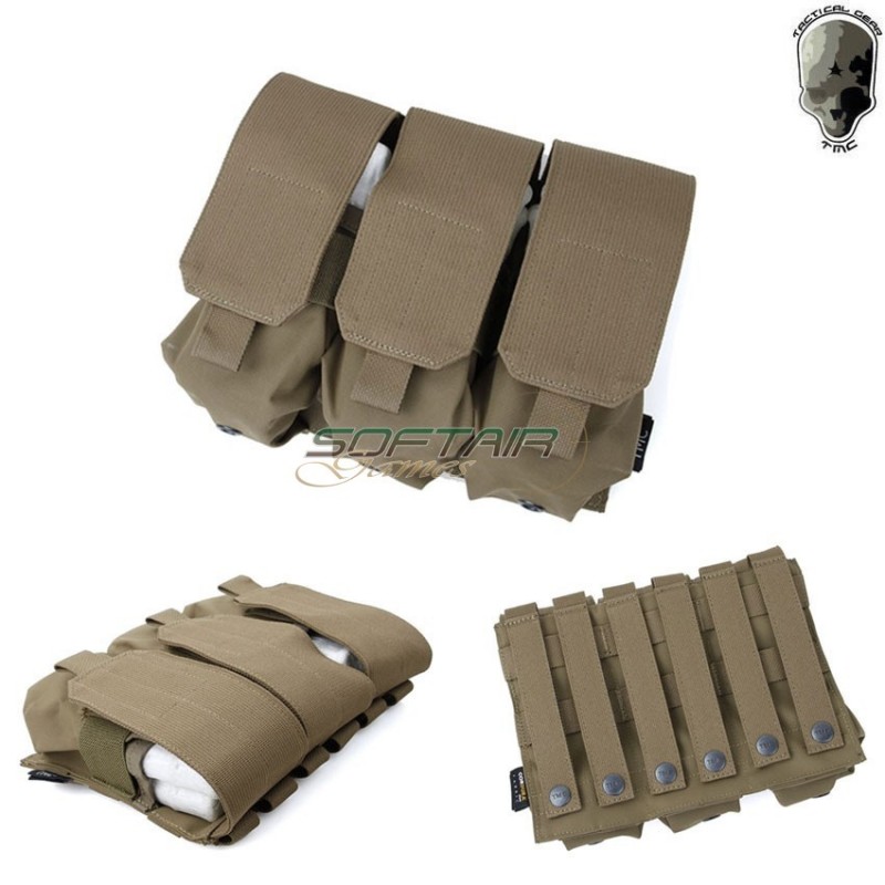 M4 Triple Mag Pouch Coyote Brown Tmc (tmc-1885-cb)