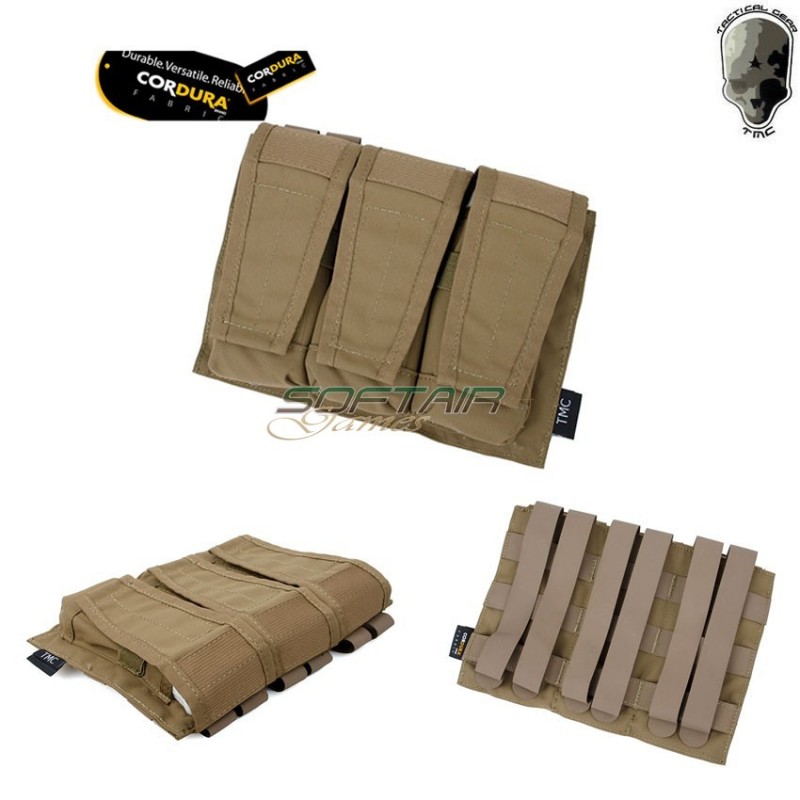 Triple Pouch Avs Style For M4/m16 Matte Coyote Brown Tmc (tmc-2109-cb)