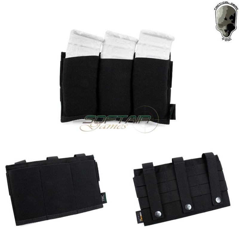 Tasca Tripla Elastica Black Per M4/m16 Caricatori Tmc (tmc-2269-bk)