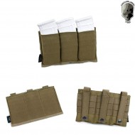 Elastic Triple Pouch Khaki For M4/m16 Magazines Tmc (tmc-2269-kk)