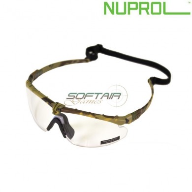 Occhiali Battle Tattici Pro Camo Frame & Clear Lense Nuprol (nu-6042-nccl)