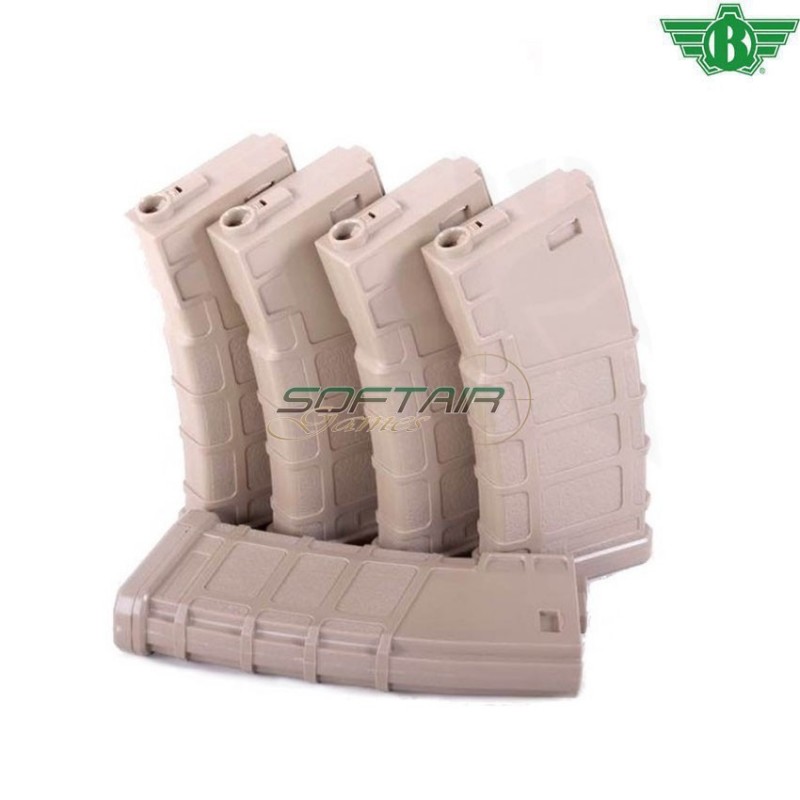 Set 5 Caricatori Monofilari 140bb Tan Per M4/m16 Bolt (ba-065t-5) Set 5 Caricatori Monofilari 140bb Tan Per M4/m16 Bolt (ba-065t-5)