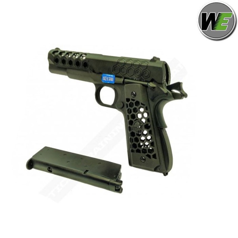 Pistola A Gas 1911 Gen.2 Hex Cut Black Scarellante We (we-we16b)