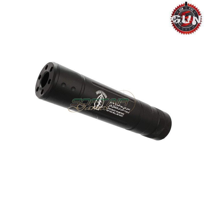 Silencer Aeg 155x30mm Black Special Forces 14x1 Ccw Gun Five (gf-148d)