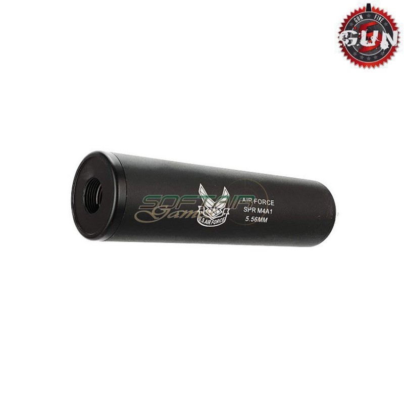 Silencer Aeg/gbb 130x35mm Black Air Force 14x1 Cw/ccw Gun Five (gf-186b)