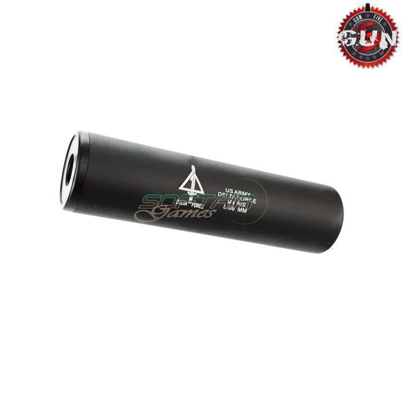 Silencer Aeg/gbb 130x35mm Black Delta Force 14x1 Cw/ccw Gun Five (gf-186e)