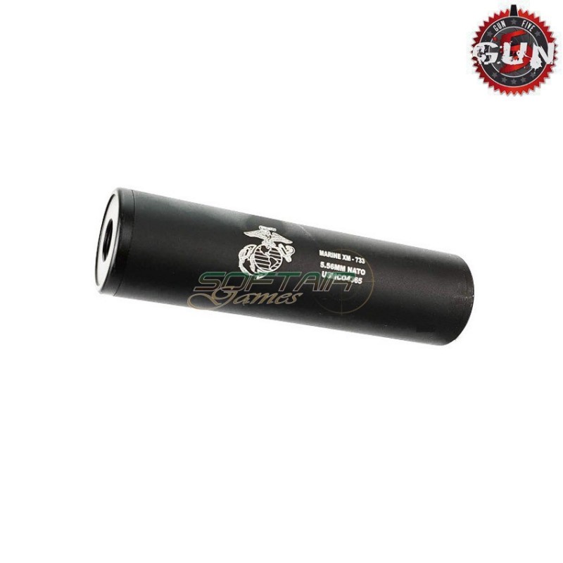 Silenziatore Aeg/gbb 130x35mm Black Marine 14x1 Cw/ccw Gun Five (gf-186r)