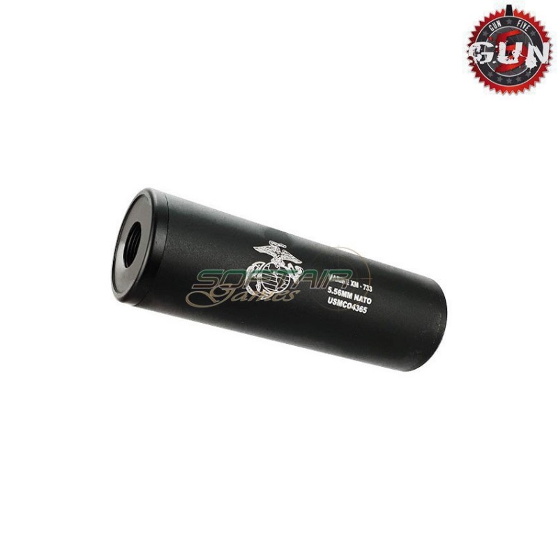 Silenziatore Aeg/gbb 110x35mm Black Marine 14x1 Cw/ccw Gun Five (gf-190r) Silenziatore Aeg/gbb 110x35mm Black Marine 14x1 Cw/ccw Gun Five (gf-190r)