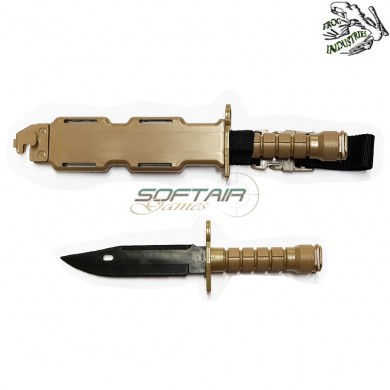 Dummy Knife Type 6 M4/m16 Bayonet With Hard Holster Tan Frog Industries® (fi-knife-6-tan)