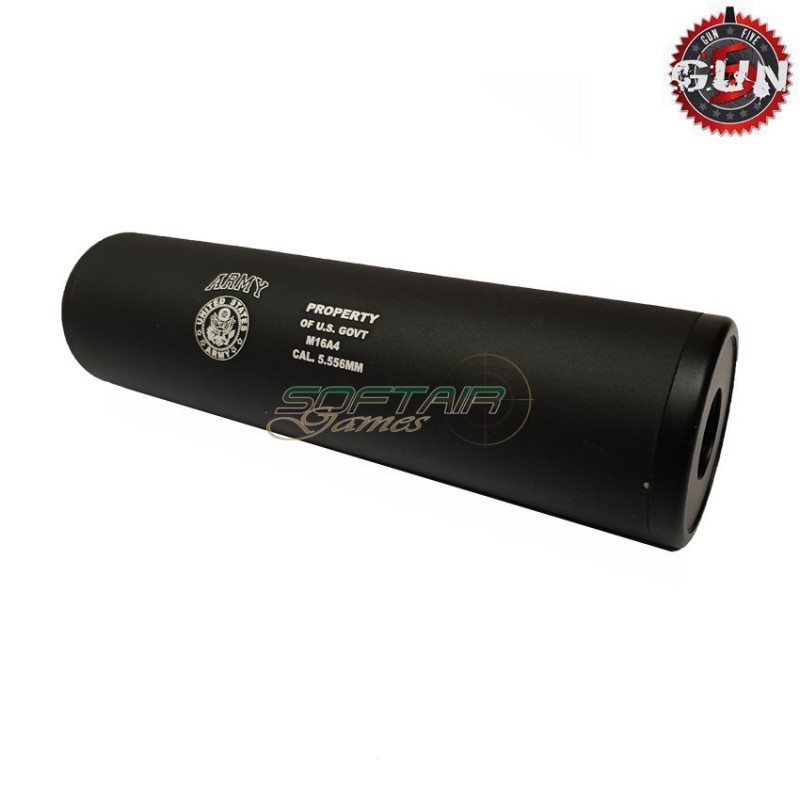 Silenziatore Aeg/gbb 130x35mm Black Army 14x1 Cw/ccw Gun Five (gf-186h)
