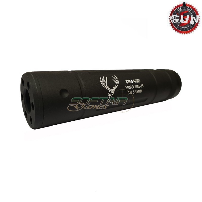 Silencer Aeg 145x30mm Black Stag Arms 14x1 Ccw Gun Five (gf-147g)