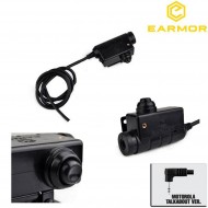 Tactical Black Ptt Per Motorola 1 Pin Versione Earmor (ea-m51-moto1pin)
