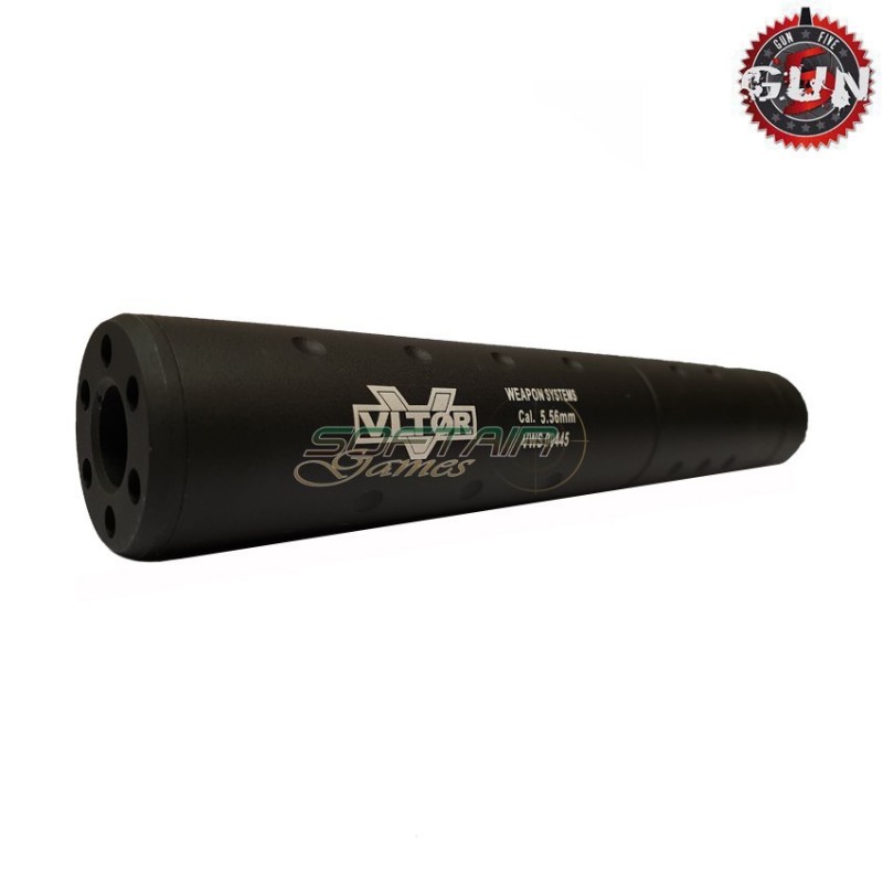 Silencer Aeg 195x30mm Black Vltor 14x1 Ccw Gun Five (gf-140q)