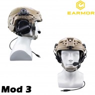 M32h Mod3 Team Wendy Model Cuffie Tactical Hearing Protection Ear-muff Coyote Brown Earmor (ea-m32h-cb-tw-mod3)