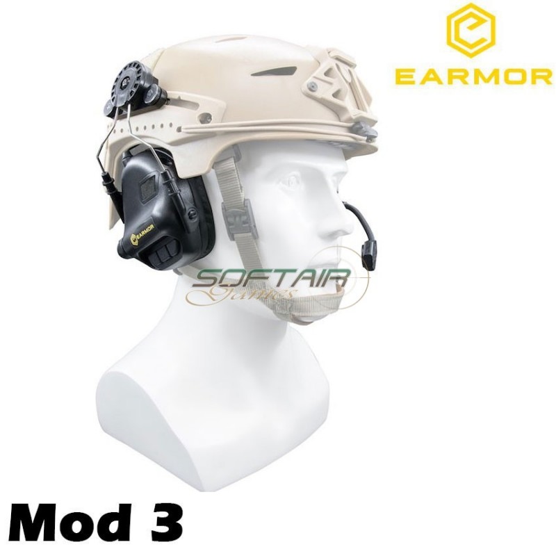 M32h Mod3 Team Wendy Model Headset Tactical Hearing Protection Ear-muff Coyote Brown Earmor (ea-m32h-cb-tw-mod3)