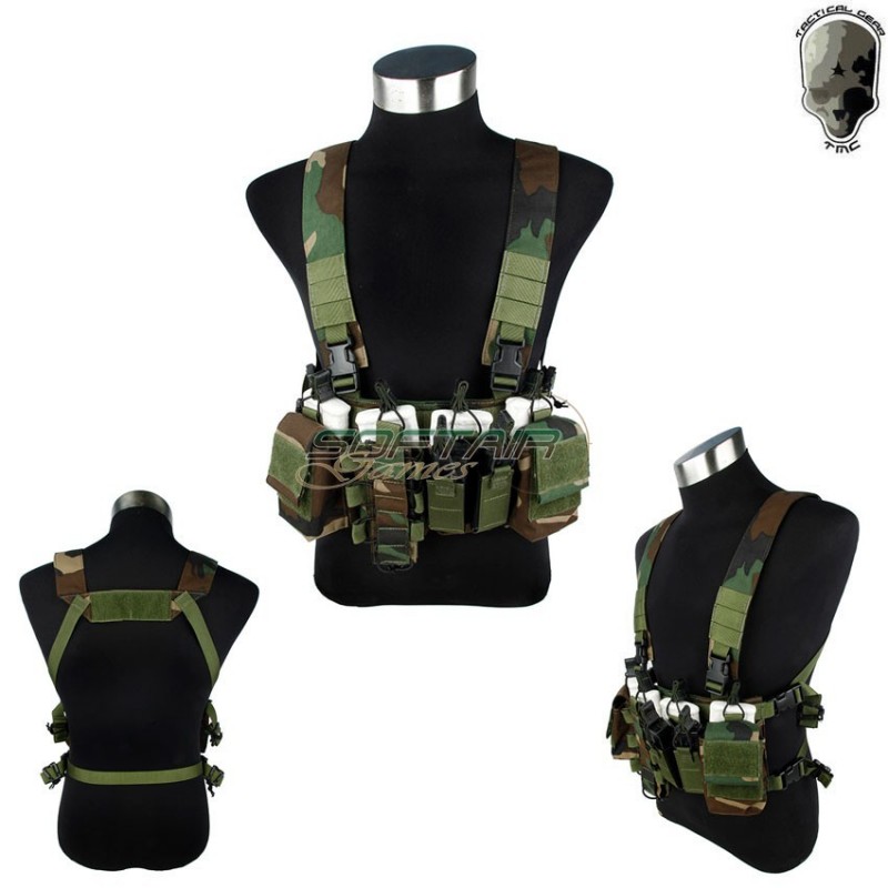 D-mittsu Chest Rig Woodland Tmc (tmc-2757-wl)