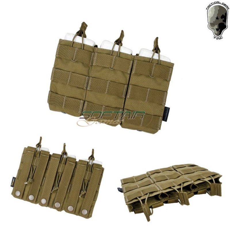 Tasca Tripla Fast Caricatori 5.56 Khaki Tmc (tmc-2971-kk)