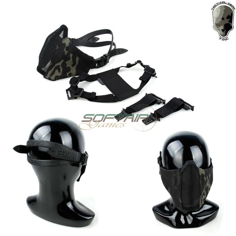 Pdw Ver.2.0 Half Face Protective Mesh Mask Multicam Black Tmc (tmc-2589-mcbk)