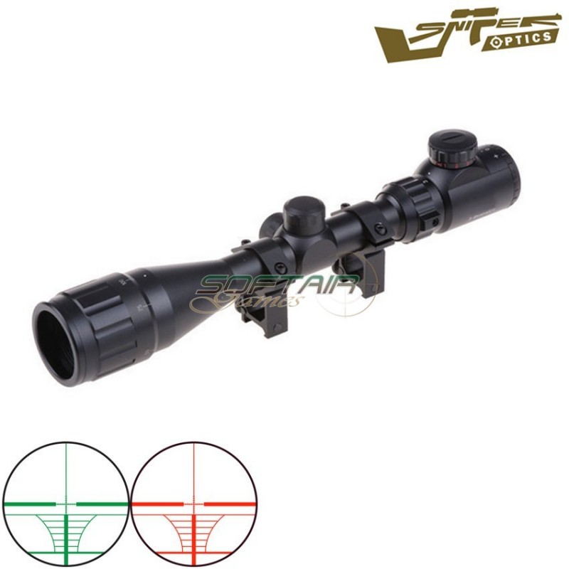 Scope Illuminated Reticle 3-9x40aoeg Black Sniper Optics® - Softair ...